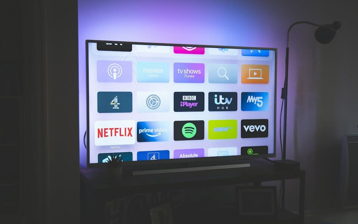 Ultra HD television screen streaming a sharp 4K IPTV channel