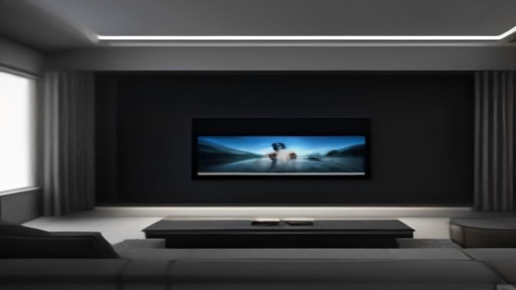 Android TV box with remote control on a modern desk setup