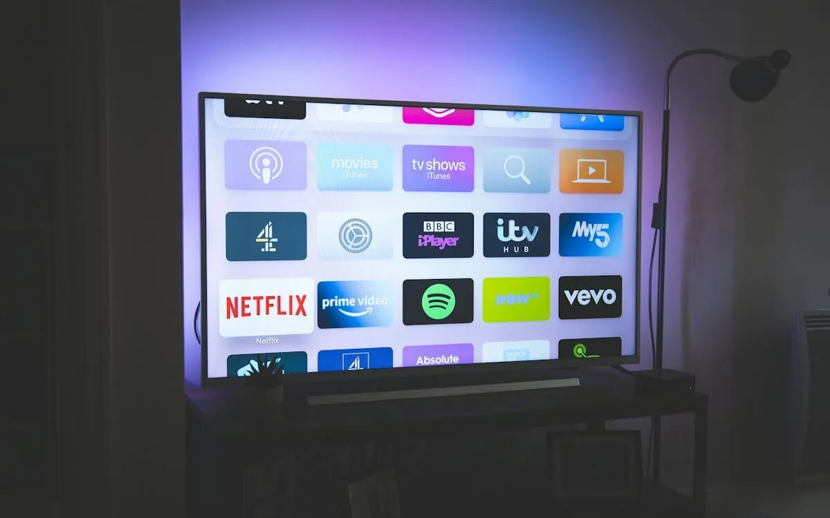 Ultra HD television screen streaming a sharp 4K IPTV channel