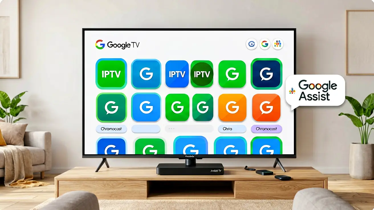 Android TV device playing IPTV content