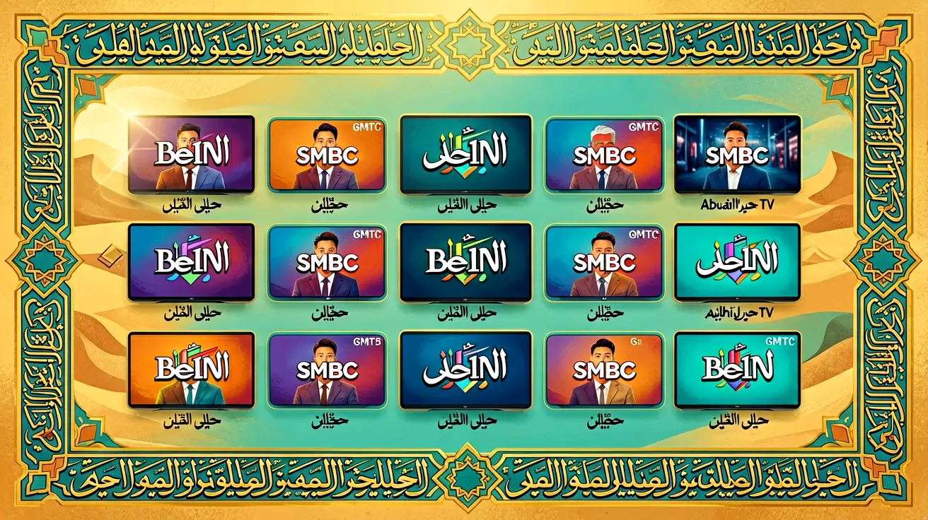 Arabic language IPTV content on a television screen