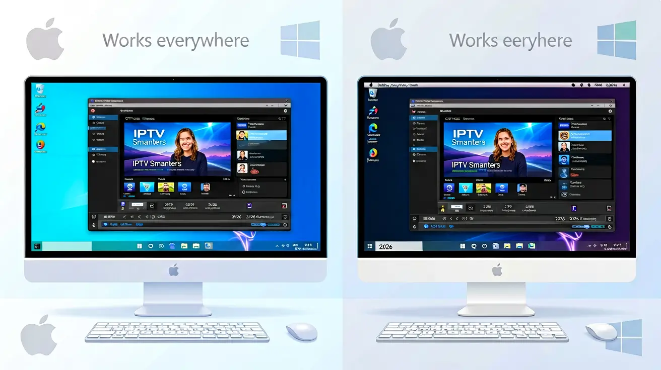 Laptop running IPTV streaming application